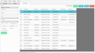 Training Tracker Navigation Overview