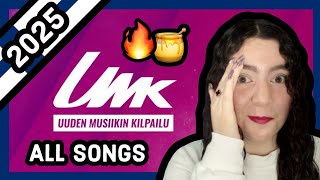 REACCIÓN: TODAS LAS CANCIONES del UMK 2025 🇫🇮🔥 | NATYINA