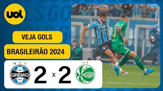 GRÊMIO 2 X 2 JUVENTUDE - BRASILEIRÃO 2024: VEJA OS GOLS DE BRAITHWAITE, MANDACA, BARBOSA E CRISTALDO