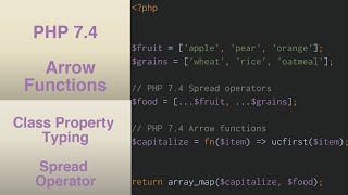 php 7.4 ~ Lesson 3: php short hand functions scope