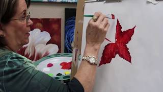 Learn to Paint - How to paint a Poinsettia | Donna Dewberry (2017)
