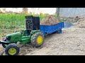 diy rc tractor models with trolley john deere and swaraj 855 ​⁠ new setup work @mrpendujatt22