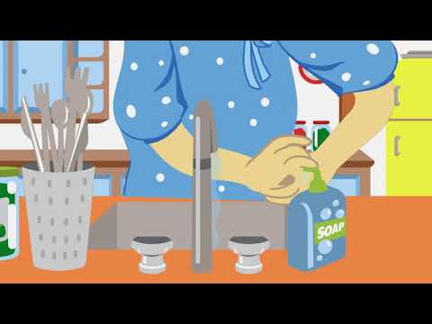 Which procedure would help protect food from contamination by employees and customers?