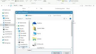 How to change the default location of user files in Windows 10
