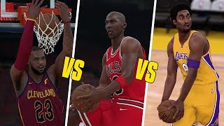 Michael Jordan vs LeBron James vs Kobe Bryant Dunk Contest! | NBA 2K18 |