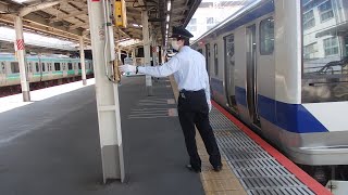 常磐線上野駅での車掌動作１０