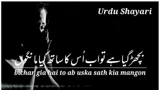 urdu shayari status | sad poetry | urdu poetry | shero shayari | hindi  shayari | bichar gaya hai to