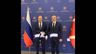 Turkish FM Hakan Fidan holds a delegation meeting with Russian FM Sergey Lavrov in Ankara, Türkiye