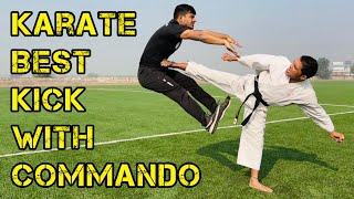 Karate Best Kick With Commando || Road Fight