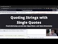 Quoting Strings with Single Quotes (Basic JavaScript) freeCodeCamp tutorial