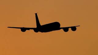 New Flyby! USAF KC-135 At Sunset At TUS in 4K!