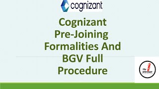 Cognizant Pre-Joining Formalities And BGV Documents Upload Full Procedure|Step by Step Explaination|