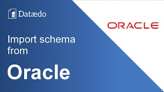 Import Oracle database schema - Dataedo tutorial