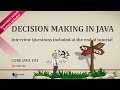Core Java 101 - Decision Making in Java