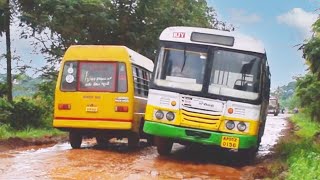 Village Bus Videos | Bus Driver has Lot of Talent to Drive in Pallevelugu Bus Videos| My Bus Driving