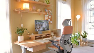 My 2024 Cozy Desk Setup | Standing Desk, Ergonomic Chair, Cozy Desk Accessories, Finding My Zen
