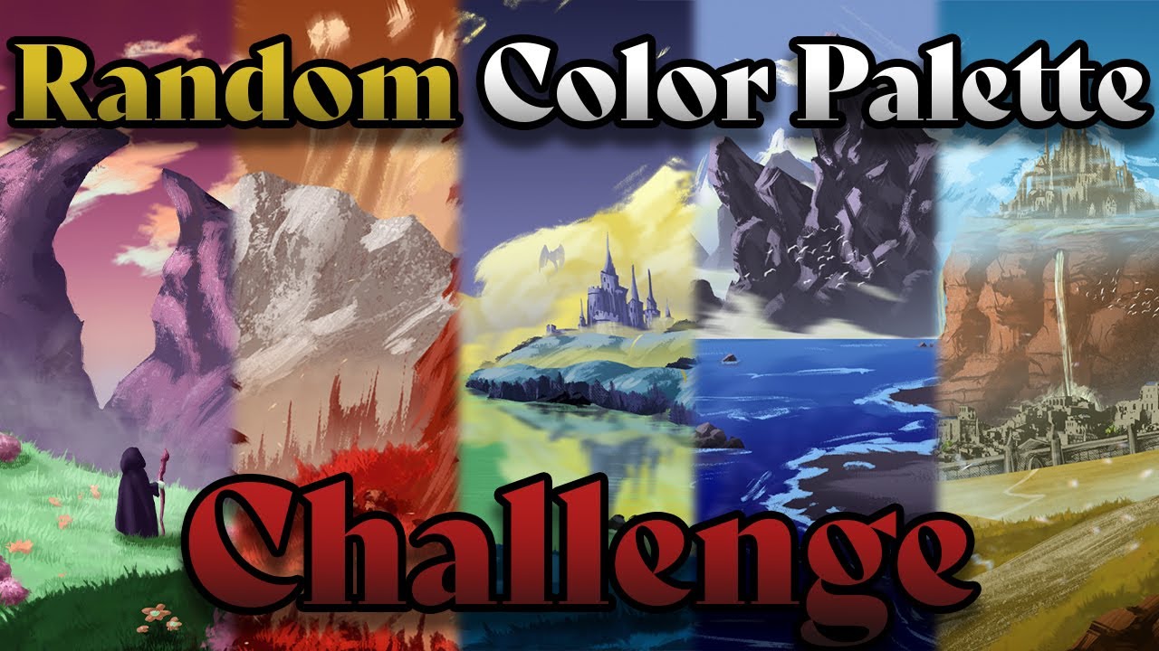 Random Color Palette Art Challenge Youtube