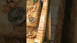 How to brick work of 9 inch wall #fullcivilwork #construction #concretemasonry #blockwork #concretew