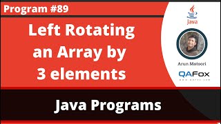 Java program to left rotate an Array by 3 elements