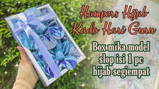 HAMPERS GIFT BOX HIJAB BENTUK BUNGA UNTUK KADO HARI GURU || TEACHER’S DAY GIFT IDEA