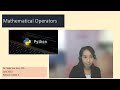 Learning Python: Mathematical Operators