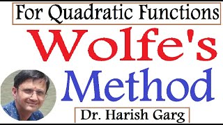 Wolfe's Method | Quadratic Programming Problem