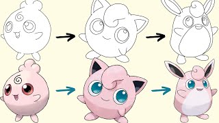 ププリン、プリン、プクリンの描き方 | ポケモンの進化