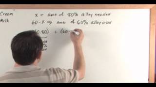Algebra Word Problems - Mixture Problems