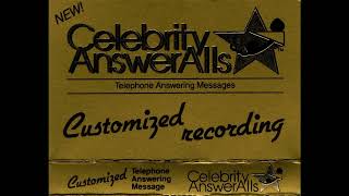 Celebrity AnswerAlls Customized recording Telephone Answering Messages 1982