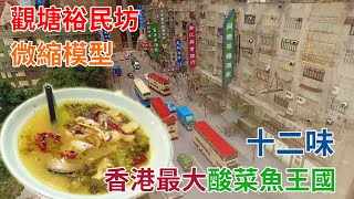 [神州穿梭.香港#505] 香港最大酸菜魚王國 十二味 觀塘裕民坊微縮模型 值得參觀 | 十二味(裕民坊店)