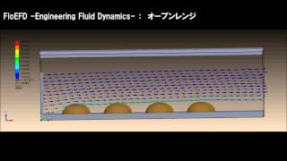 調理オーブン内の熱流の可視化（FloEFD）