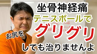 【坐骨神経痛 府中】坐骨神経痛 テニスボールでお尻をグリグリしても治りませんよ