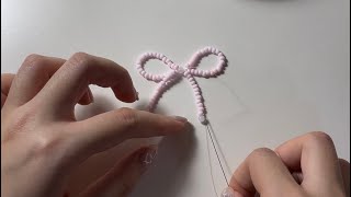 coquette beaded bow tutorial 🎀