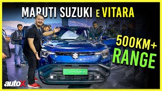 Maruti Suzuki E Vitara | 500km Range Electric SUV | Details Revealed | Auto Expo 2025 India | autoX