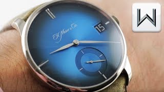 H. Moser \u0026 Cie Venturer Big Date Purity Funky Blue 2100-0203 Luxury Watch Review