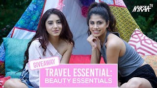 Travel Essentials | Beauty Edition Ft. Aashna Shroff \u0026 Malvika Sitlani + Giveaway (Closed) | Nykaa