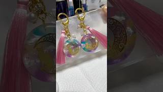 エンボスヒーターを使ってマーブル模様の空を作るよ #雲レジン #レジン動画 #ハンドメイド作り方