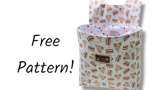 Free Pattern from More Me Know- Car Trash Can