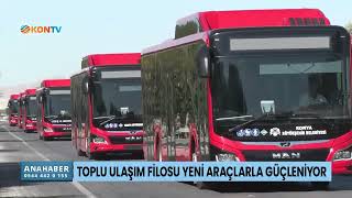 Konya Büyükşehir’in toplu ulaşım filosu yeni araçlarla güçleniyor