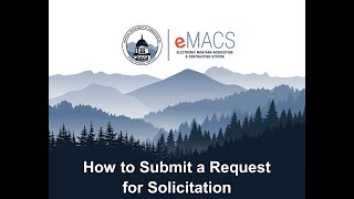 Submitting a Request for Solicitation
