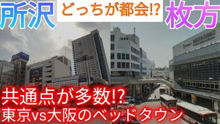 【所沢vs枚方】東京vs大阪のベッドタウン対決！特徴が似通う市街地の景観を比較してみた【埼玉県所沢市/大阪府枚方市】