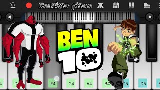 Ben 10 Theme Song BGM - Easy Piano Tutorial