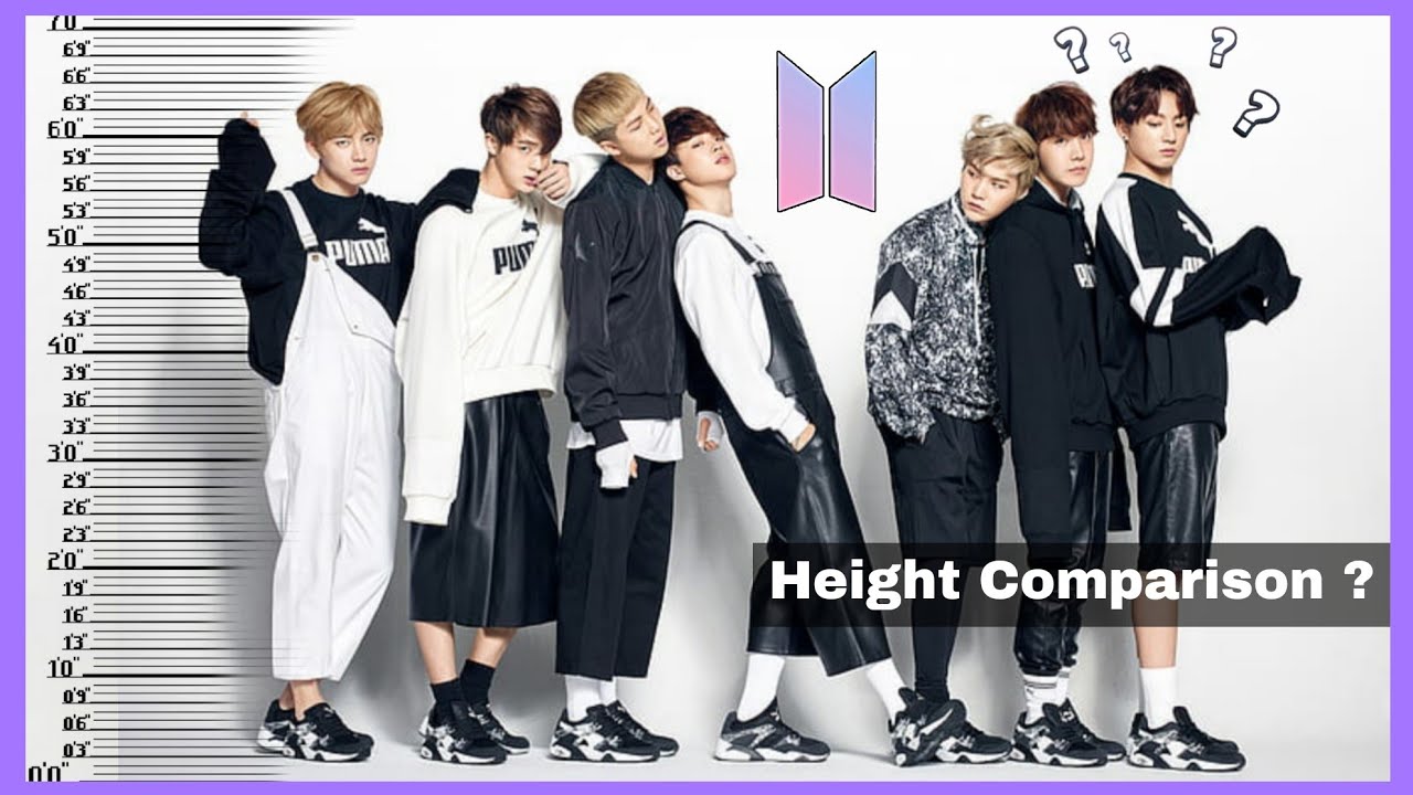 BTS Members Height Comparison [2021] | BTS ARMY - YouTube