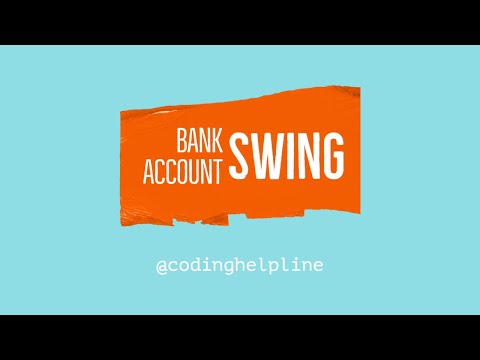 Java Oop Bank Account Swing Gui Interface Youtube