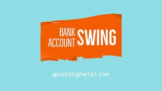 #Java #OOP #Bank #Account #Swing #GUI #Interface