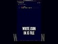 😱🤯 Write JSON Code in JavaScript File | JSON in JavaScript #shorts #javascript #json #programming