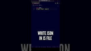 😱🤯 Write JSON Code in JavaScript File | JSON in JavaScript #shorts #javascript #json #programming
