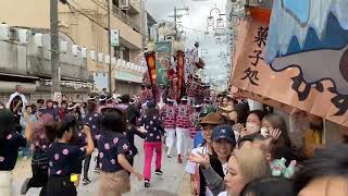 【Vlog】令和4年度岸和田だんじり祭 10月祭礼 宵宮  午後 パレード 八木地区【地元】【1人旅】