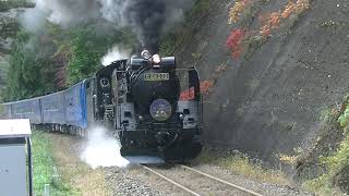 2021/10/31 釜石線 C58 239+キハ141系「SL銀河」花巻行き 洞泉～陸中大橋