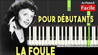 Édith Piaf - La Foule Piano Tutorial Facile (Débutants)